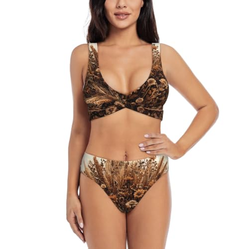 Maillot de bain deux pièces galbant crème, la solution pour un décolleté ajustable