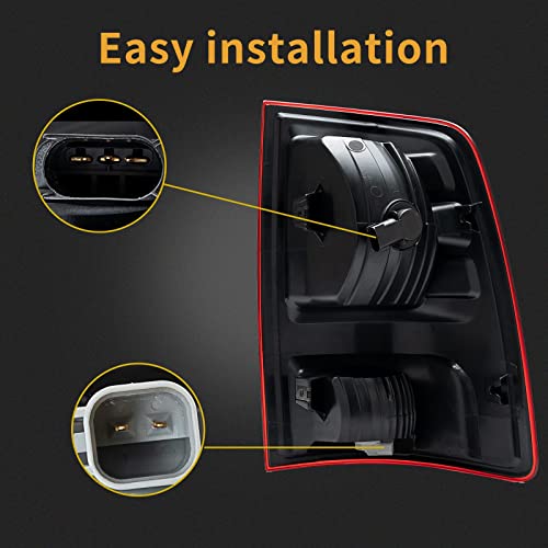 Mikafex Passenger Driver Side Tail Light Compatible With 2009-2018 Dodge Ram 1500 2500 3500 Rear Taillight Tail Lamp Brake Lamp With Bulb Inside #TOP5