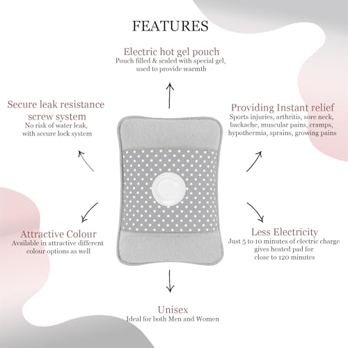 Image of Wuze Electric Pocket Hot Warm Water Heating Bag, 2 Hours Retention | Instant Pain Relief in Menstrual Cramps, Arthritis, Back Pain, Hot Water Bottle, Quick Charging