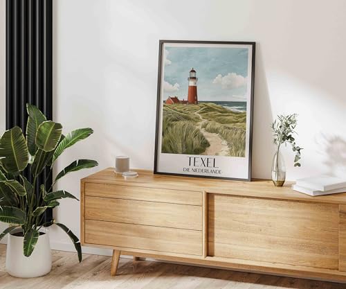 Texel Pays-Bas poster de ville impression d'art tableau mural A4 - 2