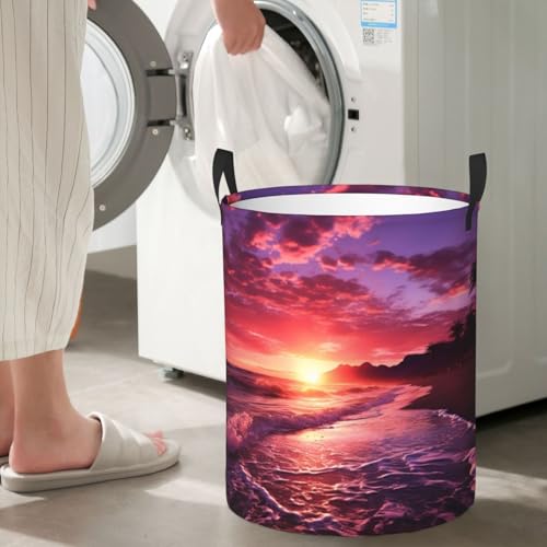 Panier à linge rose étanche : grand bac de rangement pliable pour couvertures - 8