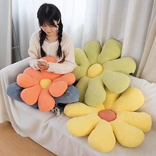Hxiyan Flower Pillow Funny Cushion Floor Pillow Flower Cushion Seat Cushion Sofa Cushion Bed Pillow Car Cushion (19.6In, Green) #TOP6