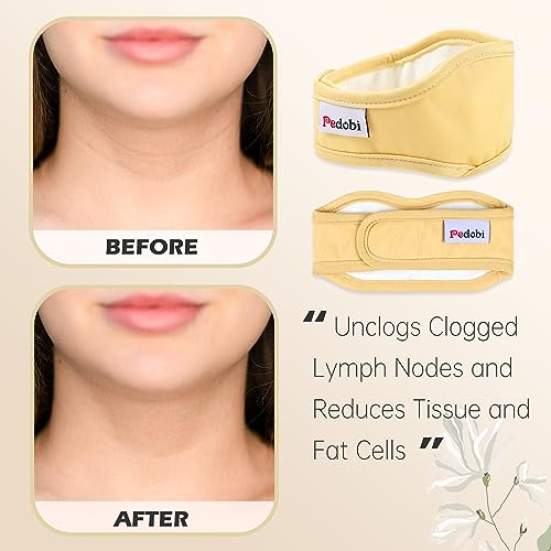 Image of Castor Oil Pack Wrap for Neck, Castor Oil Compress for Liver Detox, Insomnia, Constipation, Yellow