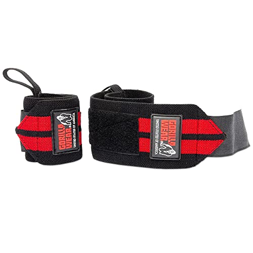 Gorilla Wear Wrist Wraps Pro - schwarz/rot - Bodybuilding und Fitness Accessoire Cover