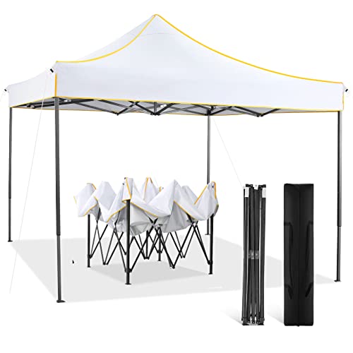 Image of Canopy 10x10 Pop Up Canopy Tent, Alishebuy Outdoor Gazebo Shade Easy Up Vendor Tent Portable for Backyard,Patio,Parties, Silver White