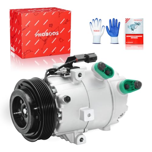 Image of PHOBOOS A /C Compressor with Clutch Compatible with Kia Forte 2014-2018 1.8L /2.0L; Forte Koup 2014-2017, Forte5 2014-2018 & Hyundai Elantra GT 2013-2017, 2.0L, Fast Cooling, Ref.CO29274C