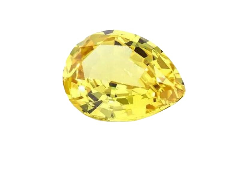 Saphir jaune de qualité gemme en poire 5x3mm pour une joaillerie fine et raffinée