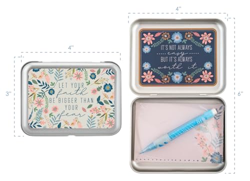 Image of Karma Sentiment Note Taking Prayer Box - Encouraging Notes, Faith Bigger Than Fear