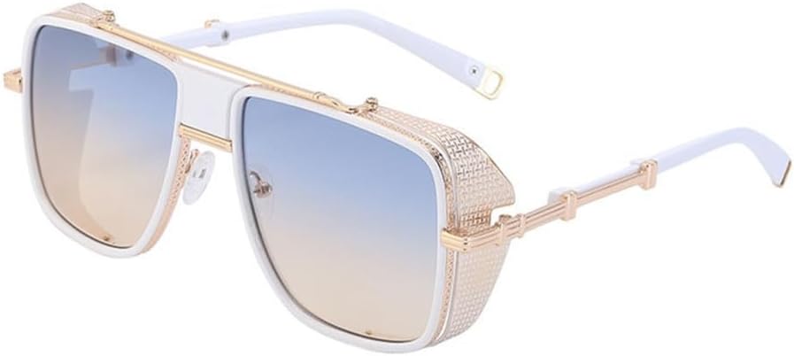 Steampunk Sunglasses for Men Square Retro Glasses Punk Sunglasses for Women Vintage