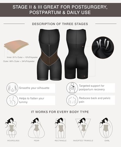 Image of Lover-Beauty Fajas Colombianas Shapewear for Women Tummy Control Body Shaper Faja Postparto Para Mujer Post Surgery