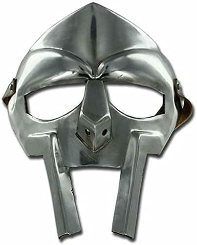 MF Doom Face Mask Mid Steel face Armor Medieval Roman Gladiator Costume Mask Re-Enactment Adult Custom Crafted Helmet - Image 7