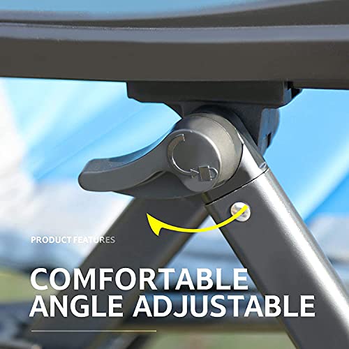 Timber Ridge Zero Gravity Polyester Chair Oversized Recliner 350Lbs Capacity Patio Lounge Chair Padded Lawn Chair With Headrest Xxl For Outdoor, Camping, Patio, Lawn, Blue #TOP6