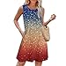 Womens American Flag Dress Casual Festival Sleeveless Maternity Dressy Sleeveless Lounge Fashion Fourth of July Outfit Vestidos De Verano para Mujer 2025 Red