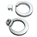 SMBBIT 5 Pack Modern Minimalist Drawer Single Hole Pull Furniture Wardrobe Shoe Closet Cabinet Door Pull Ring Bright Chrome Zinc-Alloy Casting