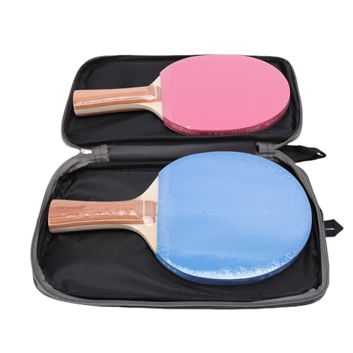Alomejor de Tenis de Mesa Portátiles de Madera Cómodo para Mejorar el Control y la Experiencia de Juego Duradera, Ideal para Potentes Servidos y Aplastas, Rosa