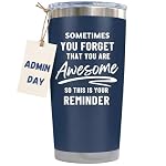 Birthday Gifts for Men Dad Cup - Sometimes You Forget Your Awesome Gifts Navy 20oz Motivational Coffee Tumbler Birthday Gift for Dad, Husband, Boyfriend Inspirational Mugs for Men Who Want Nothing