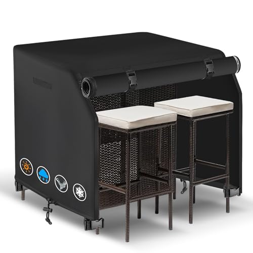 41 Inch Outdoor Patio Bar Set Cover with Split Zipper,
