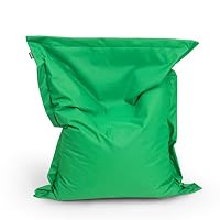 BuBiBag Sitzsack Rechteckig – 145x110 Cm, 330 Liter, Neongrün, Wasserdicht, Für Indoor & Outdoor