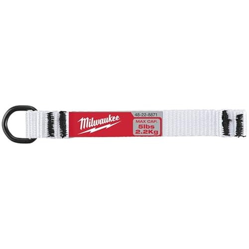 Milwaukee 4932471431 Set Di 5 Cinghie D-Ring, Colore: Bianco, 2.2 Kg