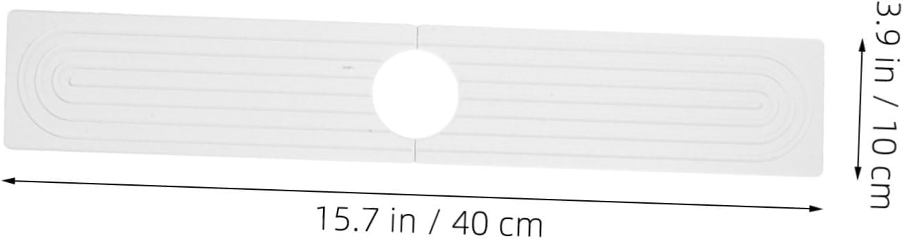 STOBAZA Countertop Drying Mat for Kitchen Sink, Diatomite Stone Moisture Absorbent Tray with Fast Drying and Stable Nonslip Base, White Faucet Mat Water Splash Guard for Kitchen