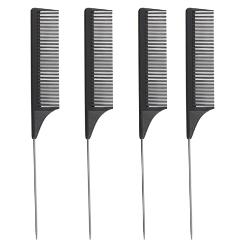4 Pack Carbon Fiber Rat Tail Combs