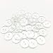 Clear Transparent Resin Buttons Round Sewing Shirt Button Embellishments Pack of 100 (15mm)
