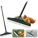 Kinebriar Artificial Grass Brush, 140cm Telescopic Handle, Stainless Steel and Plastic, Green, 43.5cm Brush Head, for Maintaining Artificial Lawns