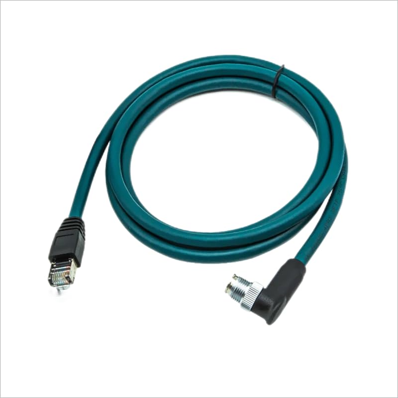 M12 8pin X-Code Male Plug to RJ45 Encoding Wire Industrial Ethernet X-Type Network Cable 8-Code Shield Cat6 Connector f