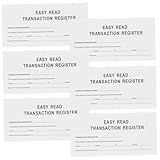 VILLCASE 小切手帳 財務管理ノート 残高記録簿 通貨追跡帳 人用元帳 小切手情報記録 ポケット 大きな文字で見やすいページ設計