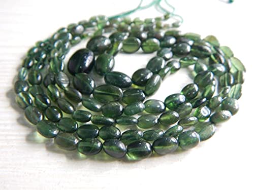 LKBEADS Vesuvianite Smooth Nugget Beads Oval Shape 7x3.mm Approx 16"Inches