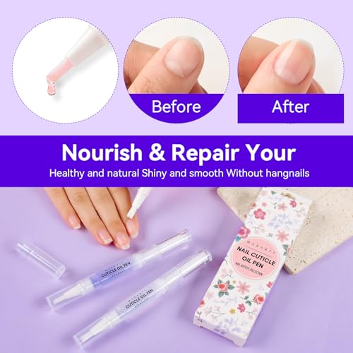 Makartt Cuticle Oil Pens - Nourishing Cuticle Oil for Nail Strengthener, Moisturizing, Natural Ingredients Softener, Nail Oil Cuticle for Repairing Cracked and Dry, Ideal Cuticle Care Set 3PCS - Image 5