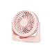 JUEMISSA Ultraleiser Kleiner USB-Lüfter Kleiner wiederaufladbarer Lüfter tragbarer Handlüfter Kleiner Lüfter zum Kühlen Haushaltslüfter (Color : Rosa, S : 14 * 16 * 6.6cm)
