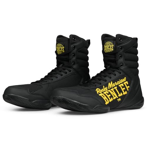BENLEE Scarpe da Boxe Strike, Nero Giallo, 40 EU