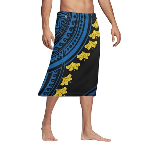 Samoan Dress for Men Lava Lava Printed Swimsuit Wrap Skirt Hawaiian