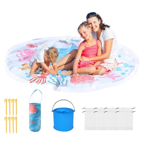 Piscina de playa de secado rápido con cubo y bolsa de mano 3