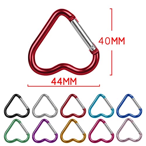 3 pz/set a forma di Cuore di Alluminio Moschettone...