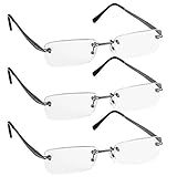 Reading Glasses 3 Pack Silver Always Have a Stylish Look, Crystal Clear Vision and Sure-Flex Comfort Spring Arms & Dura-Tight Screws 100% Guarantee +1.50
