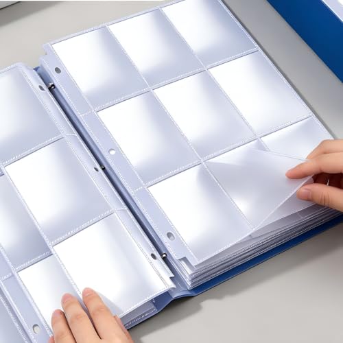 Baseball Card Binder Leeves,400 Pack Card Leeves Binder Heets,9 Pocket Card Leeves for 3 Binder,Holds 7200 Cards,Trading Cards Leeves Fit for Baseball,Football,Game,Business Cards - Image 7