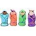 Constructive Playthings Swaddle Soft Baby Doll Toys with Matching Pockets, Multicultural Dolls, Daycare Essentials, Circle Time, Hook and Loop Closure, All Ages, Multicolor, Set of 4