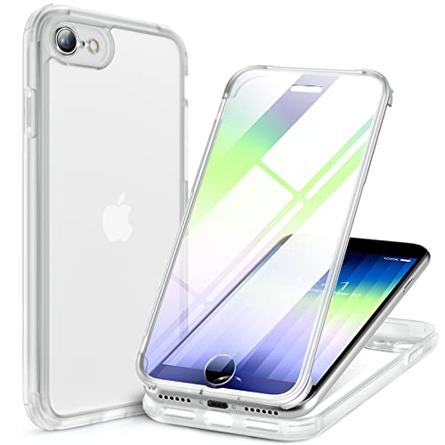 Protection intégrale iPhone SE 2022 coque 360 transparente rigide avec verre écran