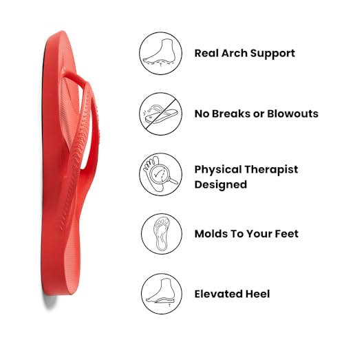 Image of Archies Arch Support Flip Flops for Men & Women - Orthotic Sandals for Plantar Fasciitis Relief - Lightweight, Cushioning, Shock-Absorbing Thong Sandals for Walking, Foot Pain & All-Day Comfort
