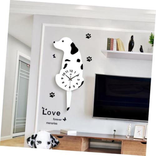 Horloge murale en bois silencieuse Cabilock : décoration murale blanche pour chambre - 6