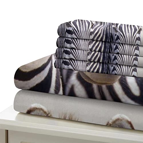 Housse de couette zèbre impression 3D finitions soignées lit 135x200 - 6