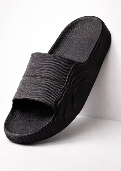 Image of Men's EVA Slide Slippers | Ultra Soft Cushion Comfort Slides for Men | Lightweight Anti-Skid Bathroom & Beach Slippers | Waterproof Shower Sandals | Casual Indoor Outdoor Footwear