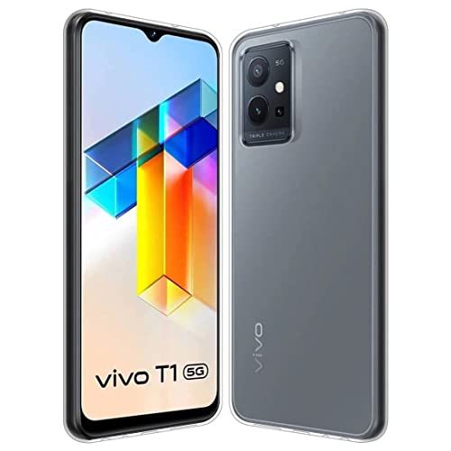 Image of JGD Products for Vivo T1 5G / Vivo Y75 5G / iQOO Z6 5G Premium Transparent Soft Silicon Back Cover [Transparent]