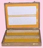 SEOH Microscope Slide Box Wooden 100 Microscope Slides