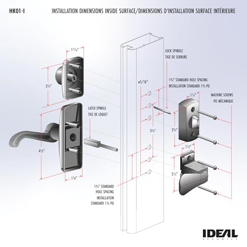 Ideal Security HK01-I-ORB Door Lever With Deadbolt Lock For Storm And Screen Doors, Oil Rubbed Bronze  thumb #6