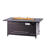 Hexago 57' Propane Fire Pit Table, 50,000 BTU Outdoor...