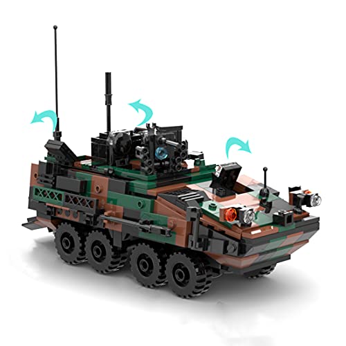 Dellia Panzer Bausteine Modell, 858 Teile Technik WW2 Militär Gepanzerte Infanterie Panzer Modellbausatz MilitärFahrzeug… – Bild 8