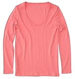 J.Crew Women's Vintage Cotton Long Sleeve Scoop Neck Tee (Medium, Golden Rose)